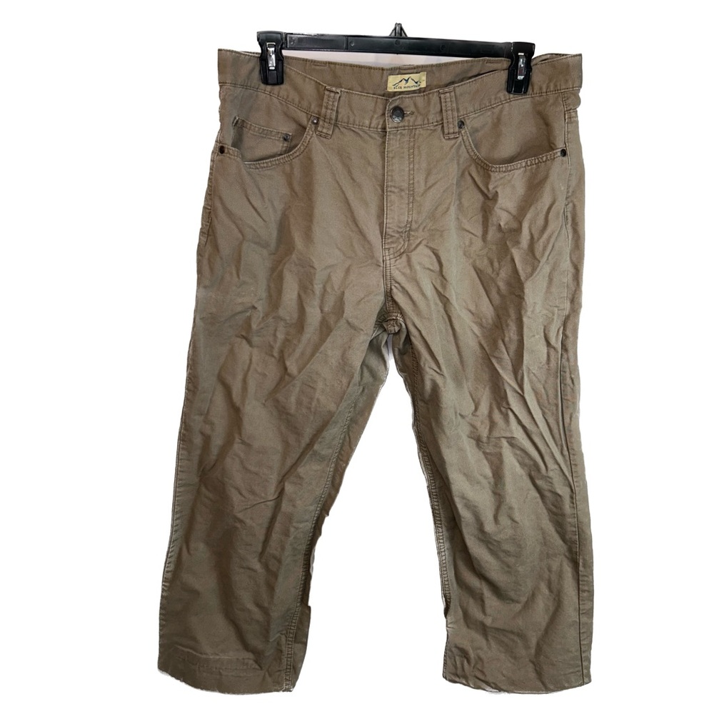 Blue Mountain Pants Khaki Heavy Duty Carpenter Relaxed Fit High Rise Utility